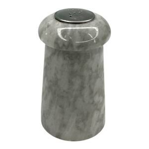 Vintage Good Wood Dark Gray Marble Stone Pepper Shaker